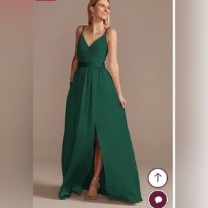 Celebrate DB studio (David’s Bridal) Emerald Green Bridesmaid Dress